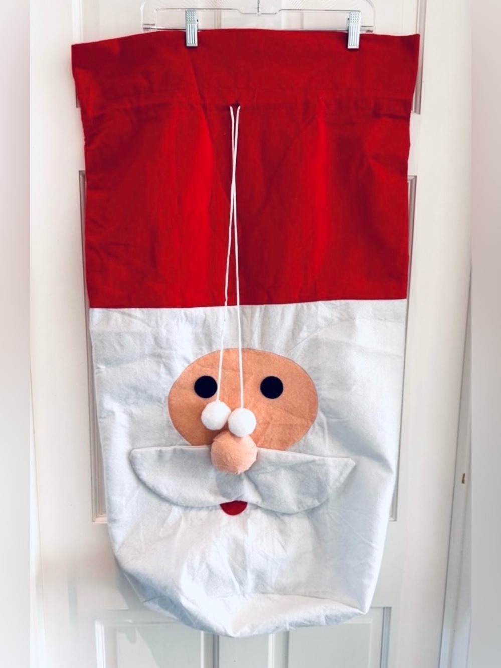 Jumbo Santa Christmas Gift Bag 35.5” x 21.5” Reusable - Drawstring